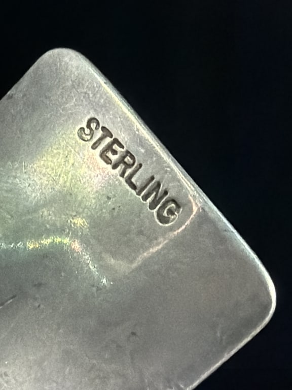 Sterling Native American Cuff 'Signed' - 4