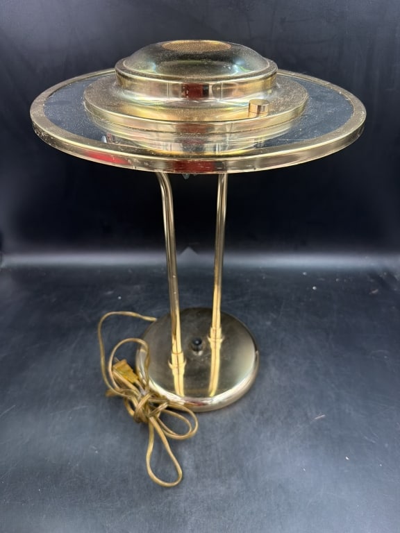 Vintage Brass Saturn Lamp 'UFO' (1 of 3)