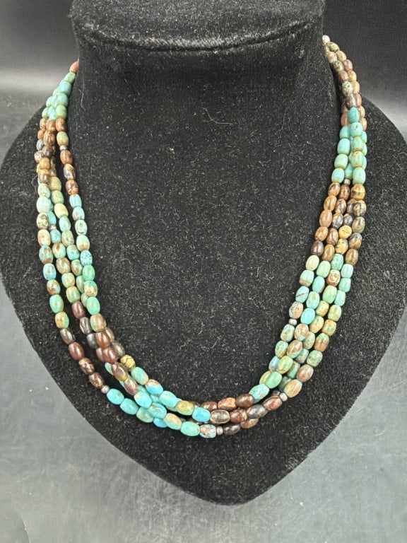 Jay King Multi Strand Turquoise and Brown Jasper (1 of 4)