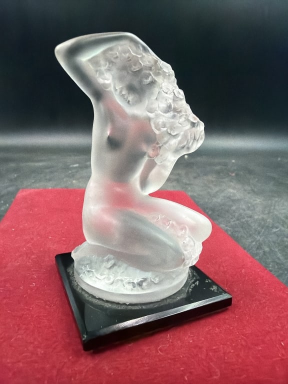 Lalique 'Floreal' Frosted Crystal Figurine (1 of 3)