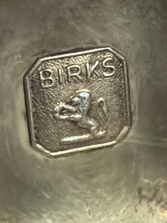 Antique Birks Sterling Octagonal Ring Box - 3