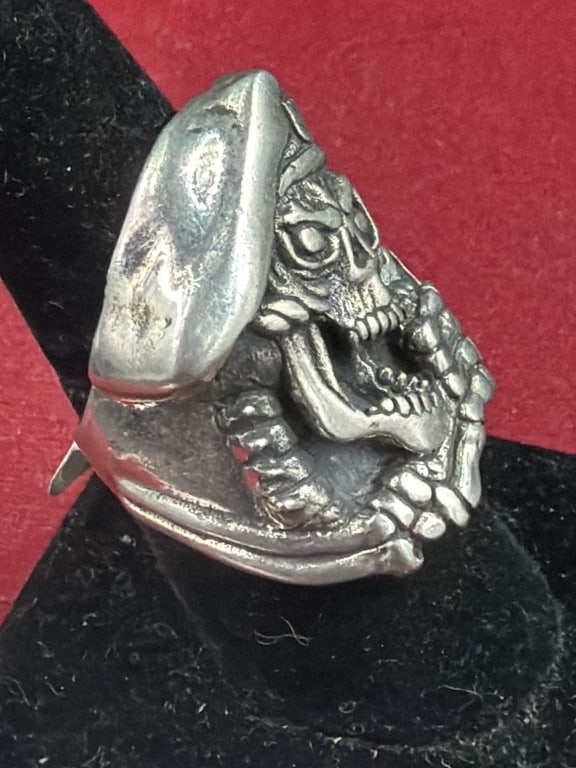Sterling Skull Ring - 3