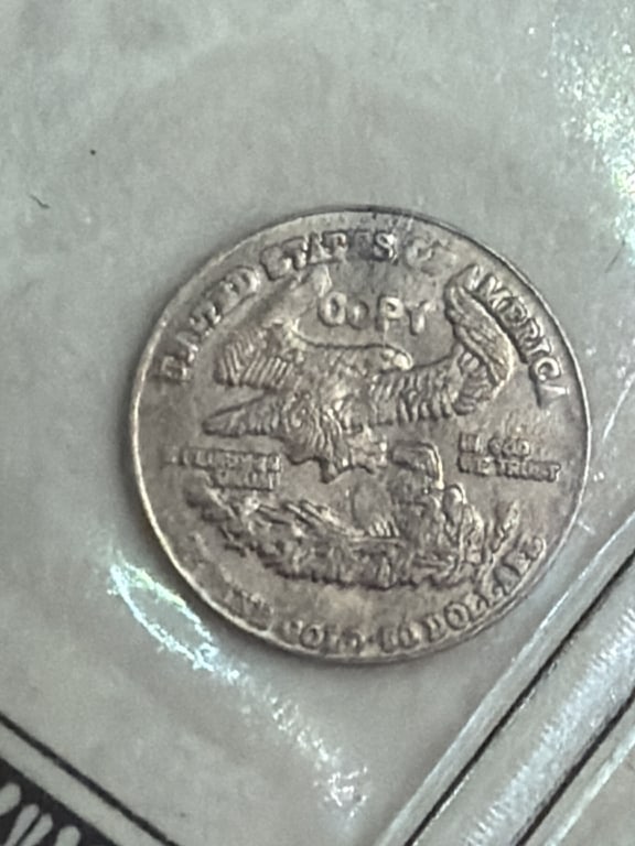 US American Eagle 50 Dollar Gold Piece Miniature - 3
