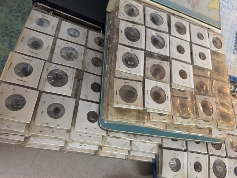 Vintage Button Collection: There is a collection three books filled with pages of buttons mixture of all types of buttons. Condition consistent with age and use, see pictures. No refunds given.