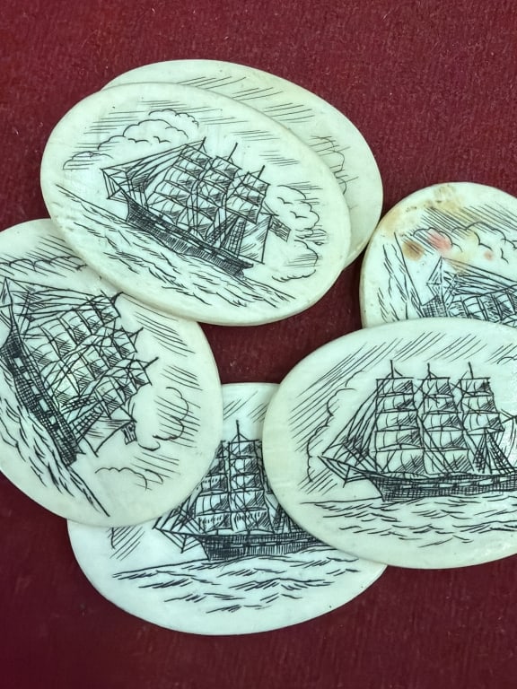 Scrimshaw Cabochons - 4