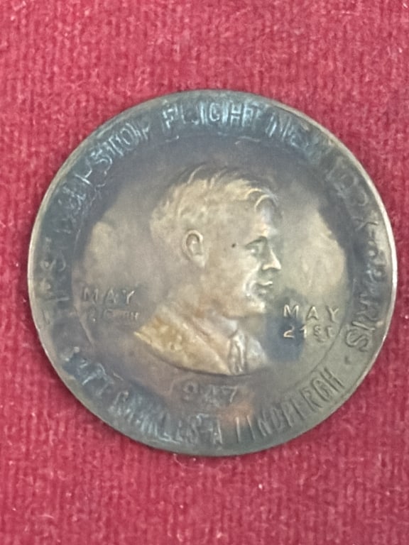 1927 Lucky Lindberg Commemorative Token (1 of 2)