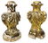 Pair of golden wood cones. Luigi XVI, Sicily. Late