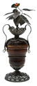 Amber and silver vase, with filigreee and Trapani