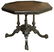 Octagonal shaped table, 19th century. Black ebonized