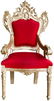 Throne, 18t century, silver foil. H cm 140 x 65,