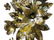 Pair of vases with copper and bronze leaves and - 2