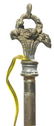 Brass table lampe, liberty style. H cm 51x30 - 4
