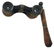 Theater wooden binoculars, leather and filigree on the - 2