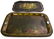 Pair of decorated iron trays. Cm 61 e cm 55 - 3