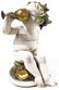 Pair of Capodimonte porcelain small puttis. Early 20th - 3