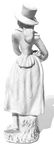 Pari of white earthenware figurines. Naples. Ealy - 6