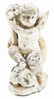 Angel in stone. 17th century. In white stone. Cm 56x28