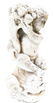 Angel in stone. 17th century. In white stone. Cm 56x28 - 3