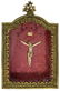 Crucified Jesus in little showcase. 19th century. Cm