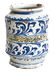 Caltagirone majolica, 18th century. Cylindrical. H cm