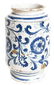 Caltagirone majolica, 18th century. Cylindrical. H cm