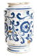 Caltagirone majolica, 18th century. Cylindrical. H cm - 2