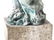 Baked clay sculpture represents a man sitting . Signed - 4
