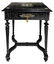 Black lacquared word desk, inlaid on the surface, avory