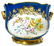 Limoges, France. Golden and blue cachepot .
