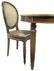 Walnut oval table, extensible with 4 Vienna straw