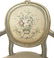 Pair of golden lacquared small armchairs. Ealry 20th - 3