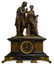 Clock in belgian, black marble and bronze, with bronze