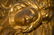 Golden pier mirror from the 19th century. Golden foil. - 5