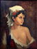 Painter from the 20th century. Girl's portrait. - 2