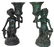 Pair of cire perdue bronzes. 19th century. Boy and