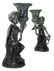 Pair of cire perdue bronzes. 19th century. Boy and - 2