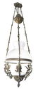 Opaline chandelier, former petrol light. 19th century.