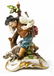 Capodimonte porcelain statuette. 20th century. Dog with