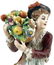 Pair of Capodimonte porcelain statuettes, 20th century. - 3