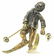 Silver statuette, 1960s. Clown skiing. H cm 6