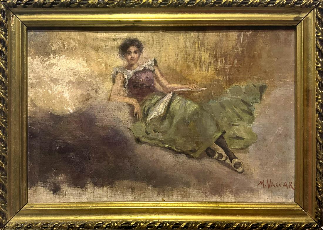 Mario Vaccaro (Caltagirone 1845-1865). Girl with the (1 of 3)