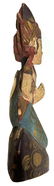Bali Indonesian Origin. Statuette in colored wood. - 2