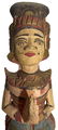 Bali Indonesian Origin. Statuette in colored wood. - 3