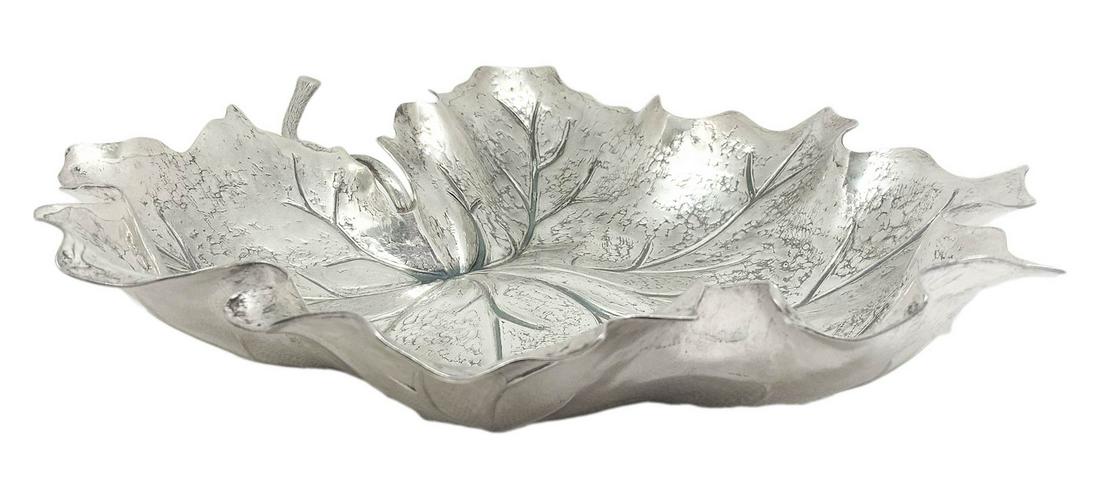 Centerpiece, 800 silver leaf-shaped with the inner (1 of 8)