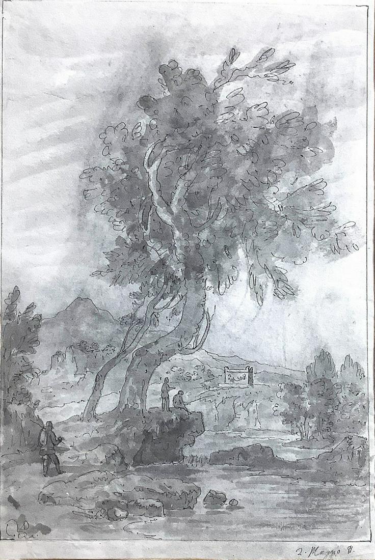 Anonymous author's drawing depicting river Alcantara (1 of 6)