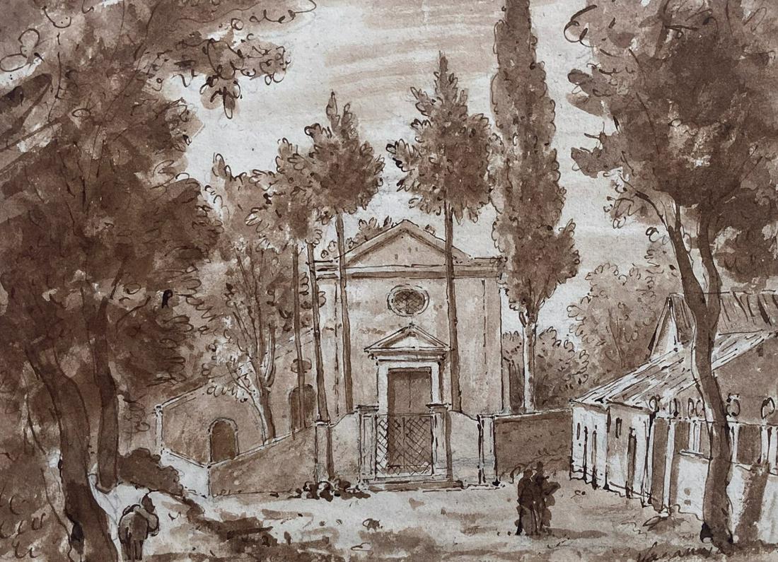 Anonymous author's drawing depicting Raganosa Church, (1 of 7)