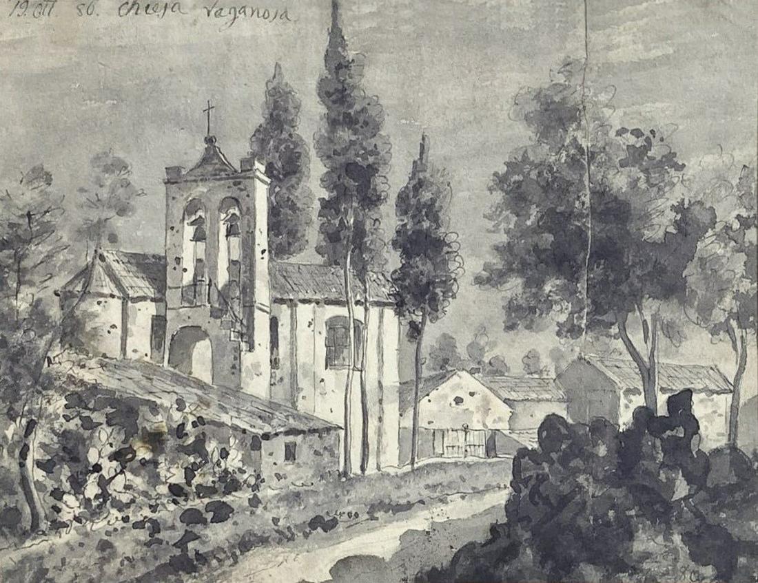 Anonymous author's drawing of Raganosa Church, (1 of 7)