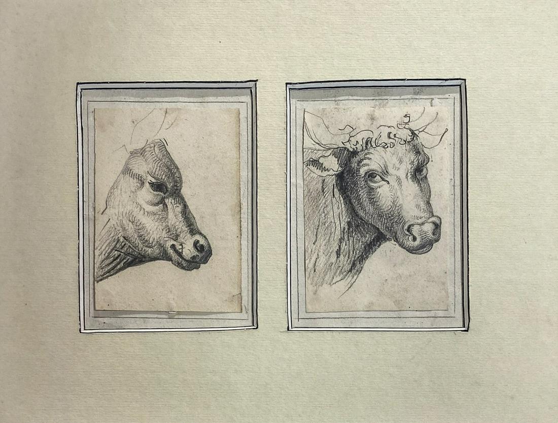 Couple of drawing in pencil depicting anonymous author (1 of 3)