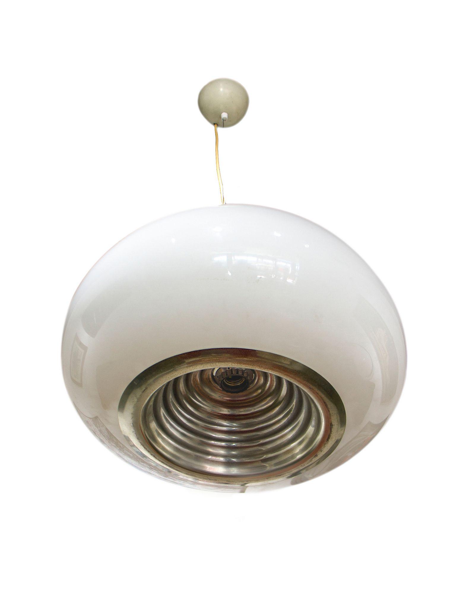 Flos, Achille Castiglioni and PG design, model Black: Flos, Achille Castiglioni and PG design, model Black and White, glass chandelier, H 90 cm diameter cm 55 213