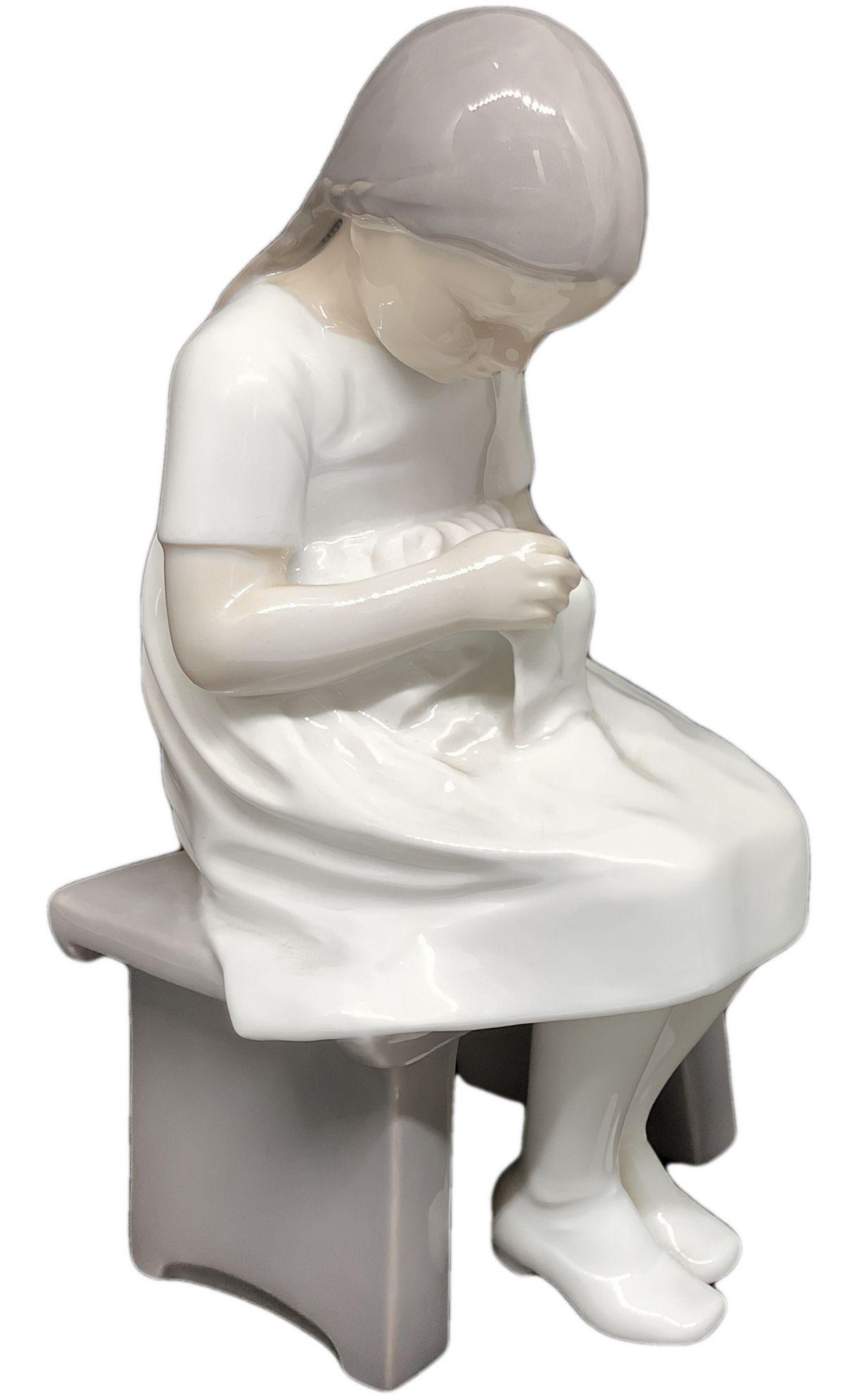 Figurine depicting child who sews, B & G Bing & (1 of 7)